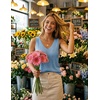 image:imageZESICA Womens Summer Crochet Sleeveless Tank Tops  V Neck Loose Fit Eyelet Lightweight 2026 Casual Business Sweater Vest Cute Going Out Trendy Boho Beach Vacation OutfitsBlue