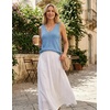 image:imageZESICA Womens Summer Crochet Sleeveless Tank Tops  V Neck Loose Fit Eyelet Lightweight 2026 Casual Business Sweater Vest Cute Going Out Trendy Boho Beach Vacation OutfitsBlue