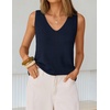 image:imageZESICA Womens Summer Crochet Sleeveless Tank Tops  V Neck Loose Fit Eyelet Lightweight 2026 Casual Business Sweater Vest Cute Going Out Trendy Boho Beach Vacation OutfitsNavyblue