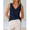 image:imageZESICA Womens Summer Crochet Sleeveless Tank Tops  V Neck Loose Fit Eyelet Lightweight 2026 Casual Business Sweater Vest Cute Going Out Trendy Boho Beach Vacation OutfitsNavyblue