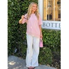 image:imageZESICA Womens Summer Oversized TShirts Asymmetrical Lace Going Out Tops  Asymmetrical Lace Trim Short Sleeve Baggy Loose Fit Tunic Dressy Casual Blouse Work Going Out Gym OutfitsDusty Pink