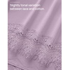 image:imageZESICA Womens Summer Oversized TShirts Asymmetrical Lace Going Out Tops  Asymmetrical Lace Trim Short Sleeve Baggy Loose Fit Tunic Dressy Casual Blouse Work Going Out Gym OutfitsDusty Purple