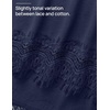 image:imageZESICA Womens Summer Oversized TShirts Asymmetrical Lace Going Out Tops  Asymmetrical Lace Trim Short Sleeve Baggy Loose Fit Tunic Dressy Casual Blouse Work Going Out Gym OutfitsNavy