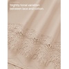 image:imageZESICA Womens Summer Oversized TShirts Asymmetrical Lace Going Out Tops  Asymmetrical Lace Trim Short Sleeve Baggy Loose Fit Tunic Dressy Casual Blouse Work Going Out Gym OutfitsSand