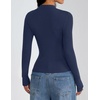 image:imageZESICA Womens Long Sleeve Bussiness Casual Fashion Knit Sweater TopsNavy
