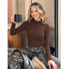 image:imageZESICA Womens Long Sleeve Bussiness Casual Fashion Knit Sweater TopsTaupe