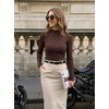 image:imageZESICA Womens Long Sleeve Bussiness Casual Fashion Knit Sweater TopsTaupe