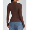 image:imageZESICA Womens Long Sleeve Bussiness Casual Fashion Knit Sweater TopsTaupe