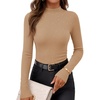 image:imageZESICA Womens Long Sleeve Bussiness Casual Fashion Knit Sweater TopsToffee