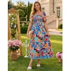 image:imageZESICA Womens 2026 Summer Boho Floral Ruffle Maxi DressGreenblue