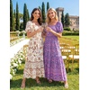 image:imageZESICA Womens 2026 Summer Boho Floral Ruffle Maxi DressIvory