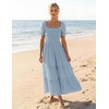 image:imageZESICA Womens 2026 Summer Boho Floral Ruffle Maxi DressLightblue