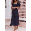 image:imageZESICA Womens 2026 Summer Boho Floral Ruffle Maxi DressNavyblue