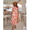 image:imageZESICA Womens 2026 Summer Boho Floral Ruffle Maxi DressTangerine