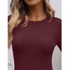 image:imageZESICA Womens Long Sleeve Ribbed Knit Fitted Sweaters TopsWinered