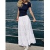image:imageZESICA Womens Summer Asymmetrical Short Sleeve Fitted TopsNavy
