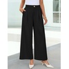 image:imageZESICA Womens Wide Leg Dress Pants 2026 High Waisted Work Palazzo Pants Office Business Casual Flowy Trousers SlacksBlack