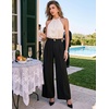 image:imageZESICA Womens Wide Leg Dress Pants 2026 High Waisted Work Palazzo Pants Office Business Casual Flowy Trousers SlacksBlack