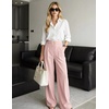 image:imageZESICA Womens Wide Leg Dress Pants 2026 High Waisted Work Palazzo Pants Office Business Casual Flowy Trousers SlacksPink