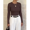 image:imageZESICA Fall Fitted Sweaters for Women 2026 Trendy Business Casual TopsTaupe