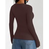 image:imageZESICA Fall Fitted Sweaters for Women 2026 Trendy Business Casual TopsTaupe