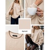 image:imageZESICA Oversized Sweaters for Women 2026 Fall Trendy Pullover TopsApricot