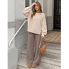 image:imageZESICA Oversized Sweaters for Women 2026 Fall Trendy Pullover TopsApricot