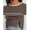 image:imageZESICA Oversized Sweaters for Women 2026 Fall Trendy Pullover TopsAsh Grey