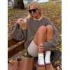 image:imageZESICA Oversized Sweaters for Women 2026 Fall Trendy Pullover TopsAsh Grey