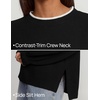 image:imageZESICA Oversized Sweaters for Women 2026 Fall Trendy Pullover TopsBlack