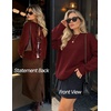 image:imageZESICA Womens Fall Bow Knot Oversized Sweaters Trendy Pullover TopsBurgundy