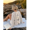 image:imageZESICA Womens Fall Bow Knot Oversized Sweaters Trendy Pullover TopsOatmeal Apricot