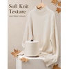image:imageZESICA Womens Fall Winter Long Sleeve Turtleneck Oversized SweatersApricot