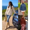 image:imageZESICA Womens Fall Winter Long Sleeve Turtleneck Oversized SweatersApricot