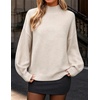 image:imageZESICA Womens Fall Winter Long Sleeve Turtleneck Oversized SweatersApricot