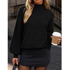 image:imageZESICA Womens Fall Winter Long Sleeve Turtleneck Oversized SweatersBlack