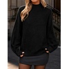 image:imageZESICA Womens Fall Winter Long Sleeve Turtleneck Oversized SweatersBlack