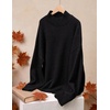 image:imageZESICA Womens Fall Winter Long Sleeve Turtleneck Oversized SweatersBlack