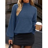 image:imageZESICA Womens Fall Winter Long Sleeve Turtleneck Oversized SweatersDusty Blue