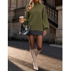 image:imageZESICA Womens Fall Winter Long Sleeve Turtleneck Oversized SweatersGreen