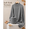 image:imageZESICA Womens Fall Winter Long Sleeve Turtleneck Oversized SweatersGrey