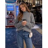image:imageZESICA Womens Fall Winter Long Sleeve Turtleneck Oversized SweatersGrey