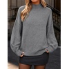 image:imageZESICA Womens Fall Winter Long Sleeve Turtleneck Oversized SweatersGrey