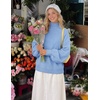 image:imageZESICA Womens Fall Winter Long Sleeve Turtleneck Oversized SweatersLight Blue