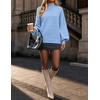image:imageZESICA Womens Fall Winter Long Sleeve Turtleneck Oversized SweatersLight Blue