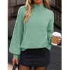 image:imageZESICA Womens Fall Winter Long Sleeve Turtleneck Oversized SweatersLight Green