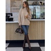 image:imageZESICA Womens Fall Winter Long Sleeve Turtleneck Oversized SweatersOatmeal