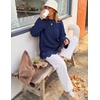 image:imageZESICA Womens Fall Winter Sweaters 2026 Lace Trim Pullover TopsNavy