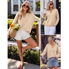 image:imageZESICA Womens Fall Winter Sweaters Long Sleeve V Neck Loose Pullover TopsApricot
