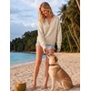 image:imageZESICA Womens Fall Winter Sweaters Long Sleeve V Neck Loose Pullover TopsApricot